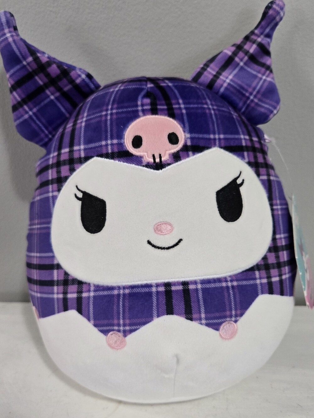 Squishmallows Kuromi Sanrio Characters 8" Purple Plaid Plush Doll Stuffed Toy